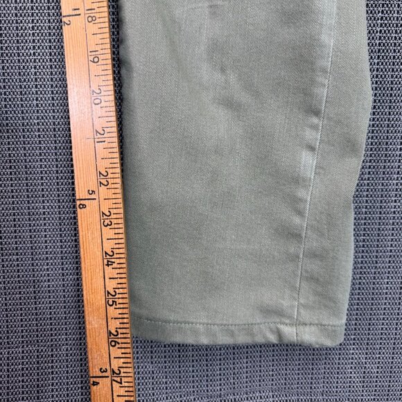 Lands End Womens Mid Rise Straight Leg Jeans Size 2P Khaki - Picture 6 of 13